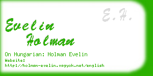 evelin holman business card